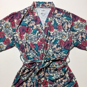 Bedhead Pajamas Floral Ink Kimono Robe Med/Large